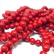 天然石 ビーズ 赤珊瑚 レッドコーラル 約8mm 連売り 《SION 天然石 パワーストーン》
