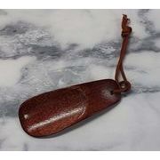 木製・漆塗　木目スリ　ミニ　靴ベラ