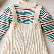 【2024春新作】韓国風子供服 ベビー服 キッズ 男女兼用ニット セーターORサロペット