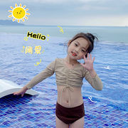 韓国風子供水着 キッズ 女の子 ビキニ セパレート ガールズ ビキニセット uvカット 海  こども 小学生