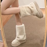 2025秋冬おしゃれレディース用靴シューズ 厚底ヒールアップシューズスノーブーツ ふわふわ可愛い