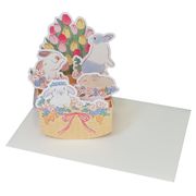 森山標子 メッセージカード うさぎとバスケット 箱庭BOX