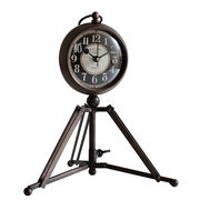 スタンドクロック三脚 カッパー　置き時計/インテリア/アンティーク/クラシック