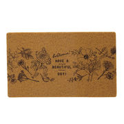 ふかふかテラスマット HAVE A BEAUTIFUL DAY!　玄関マット/水洗いOK/ベランダ