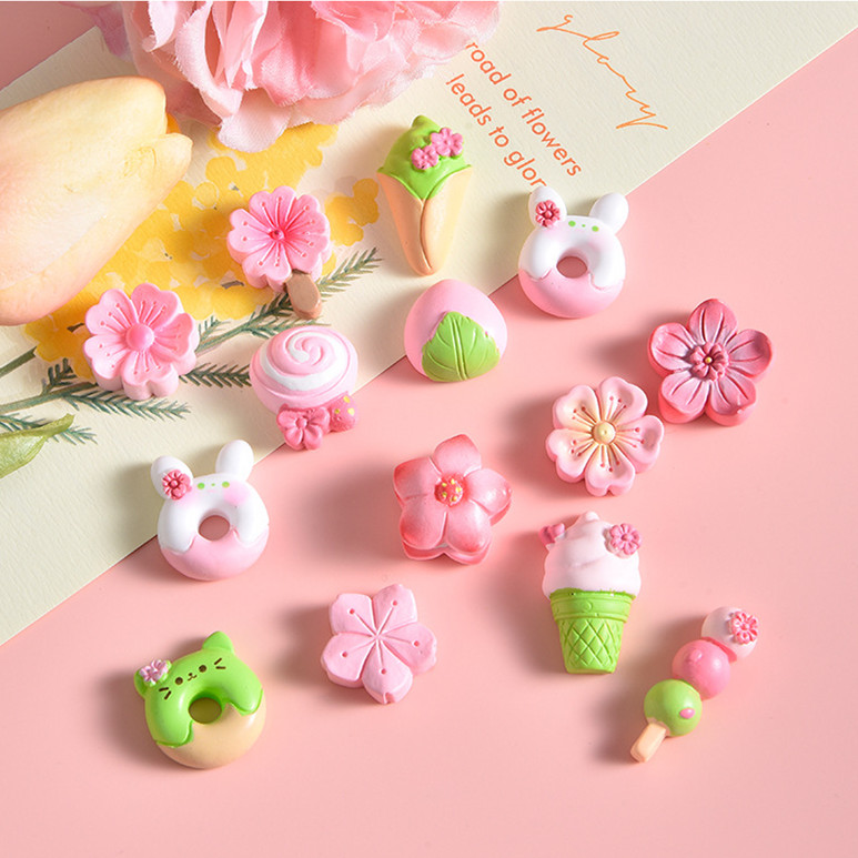 桜 さくら アイス ドーナッツ 和菓子 洋菓子 レジン ハンドメイド スイーツ デコパーツ アクセサリーパーツ