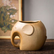 最安値に挑戦 通気 卓上置物 象植木鉢 カジュアル 多肉植物植木鉢 粗陶 レトロ シンプル 鉢植え 親指鉢