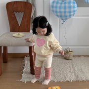 ★BaBy★　73~100cm　ベビートレーナ　ハート柄　スウェットトップス　韓国ベビー服
