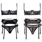 【即日出荷】2色 ガーターベルト付 ブラとショーツセット セクシーランジェリー【3394】