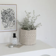 チェックポットカーバー　鉢/植木鉢/ガーデニング/花/園芸/植物