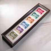 六連フォトフレーム増運多金置物新年の額縁文創記念硬貨中国式復古装式フォトフレーム画内寸9×35 ウォ