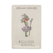 メタルポストカード フラワーチルドレン ライラック　レター/手紙/ハガキ/贈り物