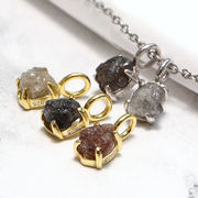 ペンダントトップ　ダイヤモンド原石　シャンパンカラー　アフリカ産　Silver925