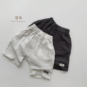 2025春夏子供服 カジュアル系 シンプル ショートパンツ 韓国風 ボトムス 男女兼用 2色展開[80~130cm]