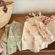 子供服 キッズ トップス カジュアルシャツ プリント 長袖 女の子