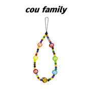 新作 手作り かわいい ビーズ スマホケース ストラップ レインボーM&M's