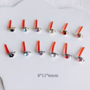 ジルコニア ピアス 金具 ポストピアス パーツ ハンドメイドパーツ ガーリー パーティー ラインストーン