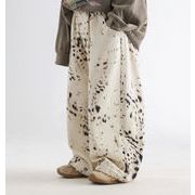 2026春秋新作 韓国風子供 豹柄のゆったりワイドデニムパンツ 90-150cm