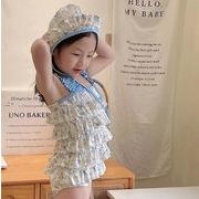 【2025夏新作】韓国風 ins子供服 水着★可愛い ★袖無し連体水着★休暇を過ごす★砂浜    90～140cm