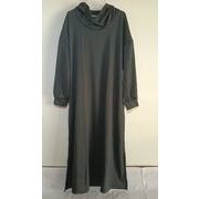 在庫処分 ワンピース ロング丈ワンピース フード付き レディース 長袖