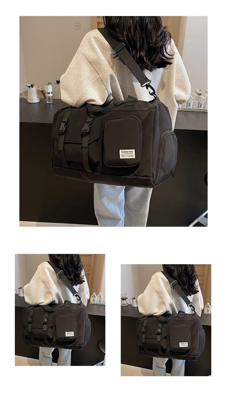 旅行バッグ 大容量ボストンバッグ 防水加工 靴収納付き 斜め掛け対応 男女兼用