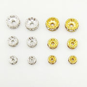 ロンデル 6mm 8mm 10mm 12mm シルバー ゴールド クリア 天然石 パワーストーン アクセサリーパーツ