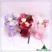 母の日ギフト パラ 4本入り 記念日 ソープフラワー 枯れないお花 シャボンフラワー 誕生日