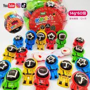 【60個/缶】イカゲームグミ お菓子 糖菓 Youtubeで話題 韓国お菓子 ソフトキャンディ 咀嚼音 人気