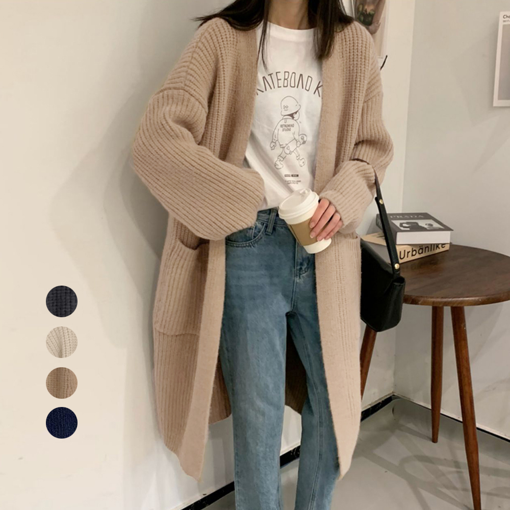 【日本倉庫即納】 ニットカーディガン レディース体型カバー