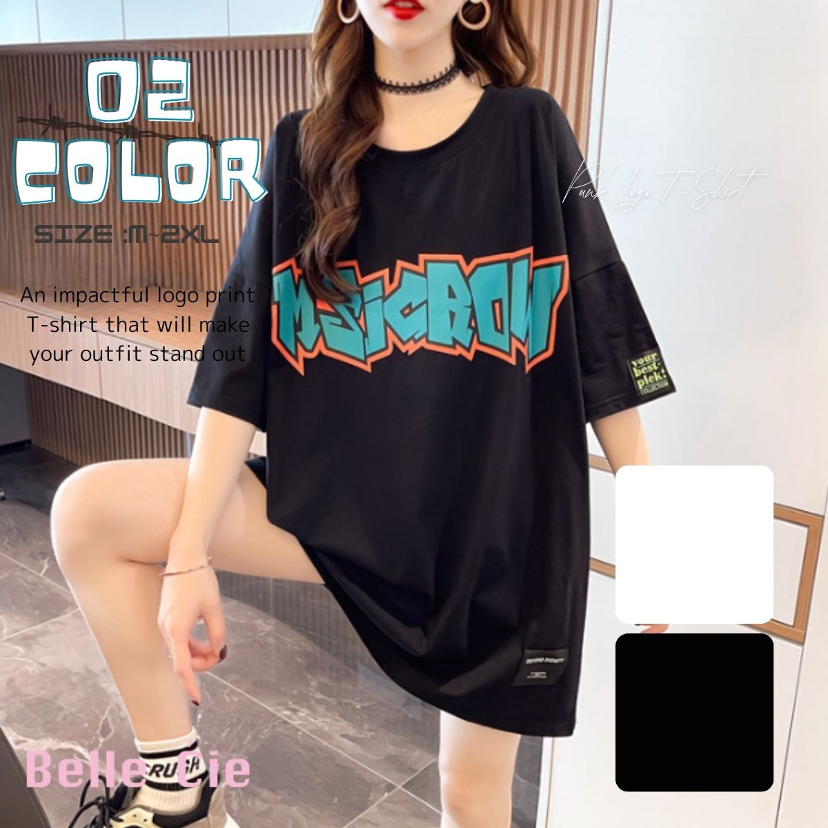 Tシャツ 半袖 トップス パンク ロック ダンス プリント 春夏