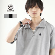 【2025年春の新作】ハーフジップ フェイクスウェード ワンポイント Tシャツ／MinoriTY