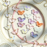 ビーズ パーツ バタフライ ガラスビーズ アクセサリーパーツ 手作り 素材 ハンドメイド 材料 手芸 胡蝶