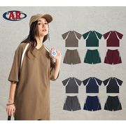 メンズ 速乾 半袖 Tシャツ 男女兼用  ハーフパンツ 抗菌 通気 冷感 セットアップ 2025新作 春夏★全6色