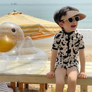 2025夏モデル パンダプリント ユニセックス水着 幼児用