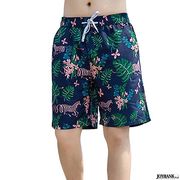 メンズ★ボタニカル サーフパンツ【水着/しまうま/フラワー/ゆったり/夏/リラックス】