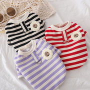 3色 可愛い 小型犬服 ペット服犬tシャツ 秋冬服 犬服 猫服  ドッグウェア 暖かい 防寒 ペットコート猫雑貨