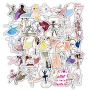 60枚/セット 踊りのステッカー  防水バレエラベル バレエのステッカー 手帳用シール バレエの雑貨 音楽関連