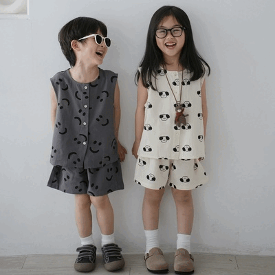 2025夏新作 子供用セットアップ 男の子夏用 女の子2点セット 韓国風 ベビー用タンクトップ+ショートパンツ
