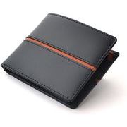 United HOMME 　馬床革　センターカラーライン搭載モデル　ショートウォレット　UH-1073　BKOR