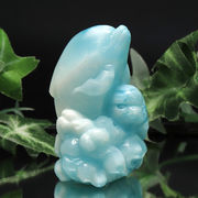 【一点物】彫り物　ラリマー　イルカ　ドミニカ産