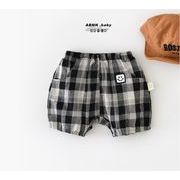 2025夏新作★韓国風子供服★ベビー服★ズボン★チェック柄 ★ハーフパンツ★ 可愛い ★73CM～100cm