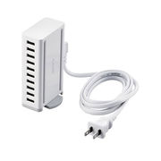 エレコム AC充電器 USB充電器 卓上多ポート 合計60W USB-A10ポート 縦置き