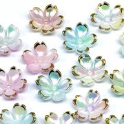 お花のビーズ　座金　桜　さくら　約20個入り 海外倉庫発送