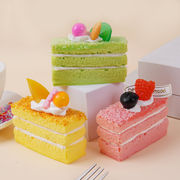 PVC 食品サンプル 果物 フランスパン フェイクケーキ ドーナツ サンプル 模型 学校 行事 飾り オーナメント