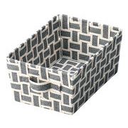 グリッド浅型バスケット S　収納/小物入れ/雑貨/棚飾り/カゴ