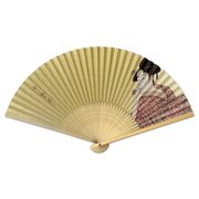 両面貼り扇子75型35間 喜多川歌麿 婦女人相十品・ポッピンを吹く娘