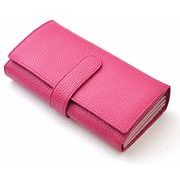 MOMO　牛革エンボス　最大25ポケット　ハンドバック級収納力　アコーディオンロングウォレット　AN-469RPK