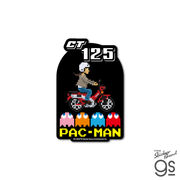 Honda×PAC-MAN ダイカットステッカー CT125 バイク パックマン レトロ キャラクター グッズ HNPC004