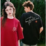 2025新作  トップス   ラウンドネック  半袖Tシャツ   ストリート系  夏服  男女兼用