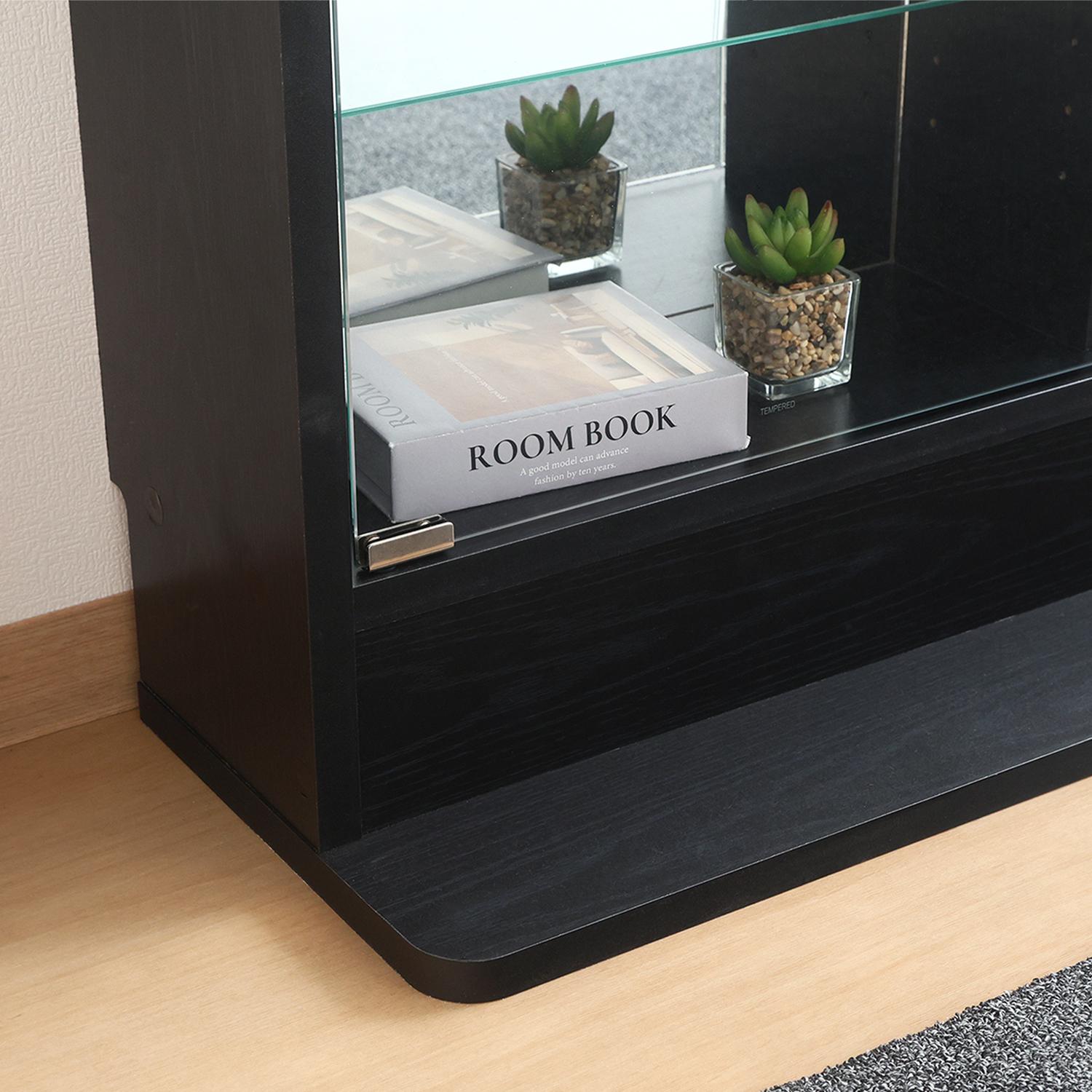 コレクションラック TOR ロータイプミラー付き BK | 卸売・ 問屋