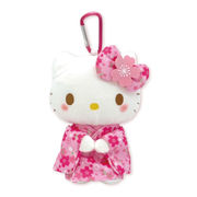 【６月入荷予定】ぬいぐるみエコバッグ 桜着物 ハローキティ